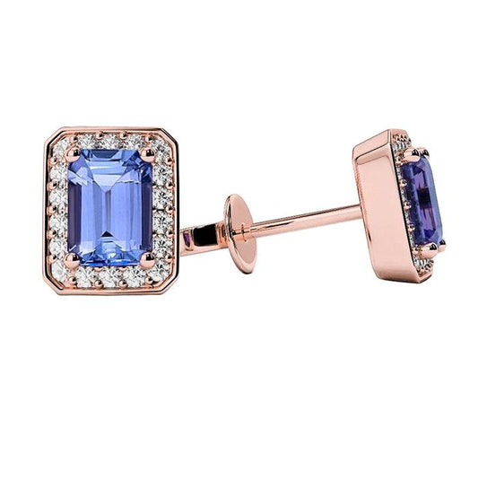 echter round diamant 5.80Karat ohrring Vorderansicht