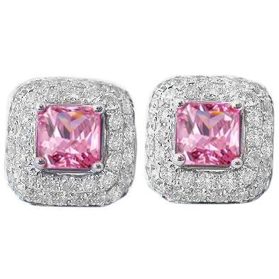 echter round diamant 5Karat ohrring Vorderansicht