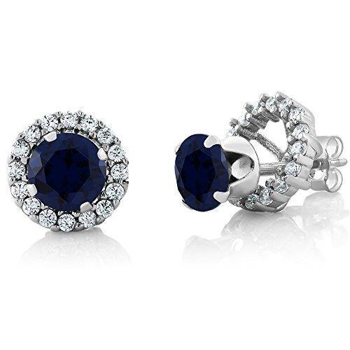 echter round diamant 3.50Karat ohrring Vorderansicht