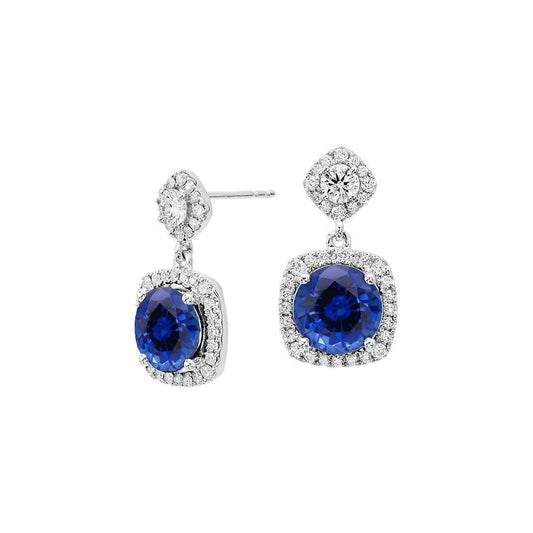 Saphir-Diamant-Ohrringe