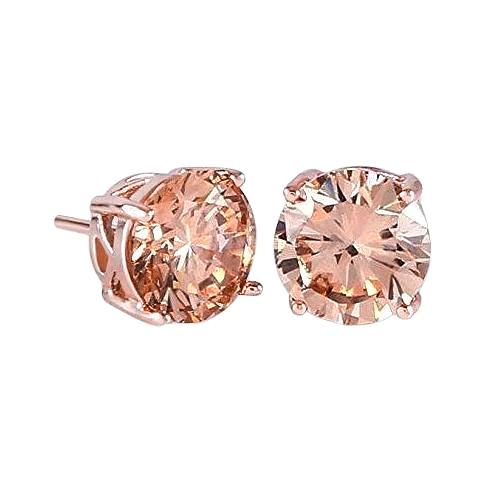 Solitaire Morganite 16,50 Ct Damen Ohrstecker Roségold 14K - harrychadent.ch