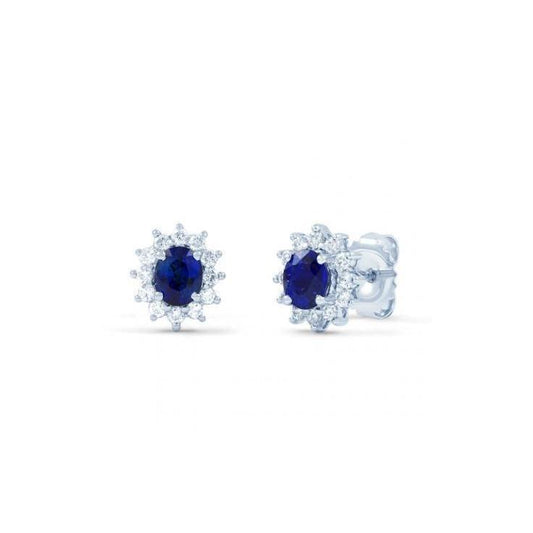 echter oval diamant 4.60Karat ohrring Vorderansicht