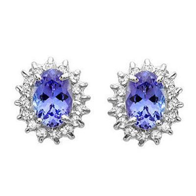 echter oval diamant 4.80Karat ohrring Vorderansicht