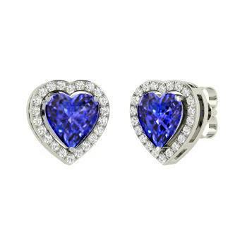 echter round diamant 5Karat ohrring Vorderansicht
