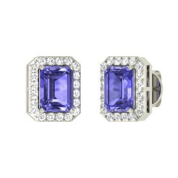 echter round diamant 9Karat ohrring Vorderansicht
