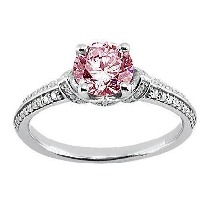 1.41 ct runder rosa saphir-edelstein-ring