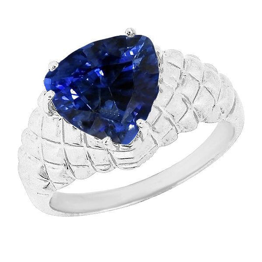 2 Karat Edelstein Schmuck Trillion Saphir Ring Antiker Stil - harrychadent.ch