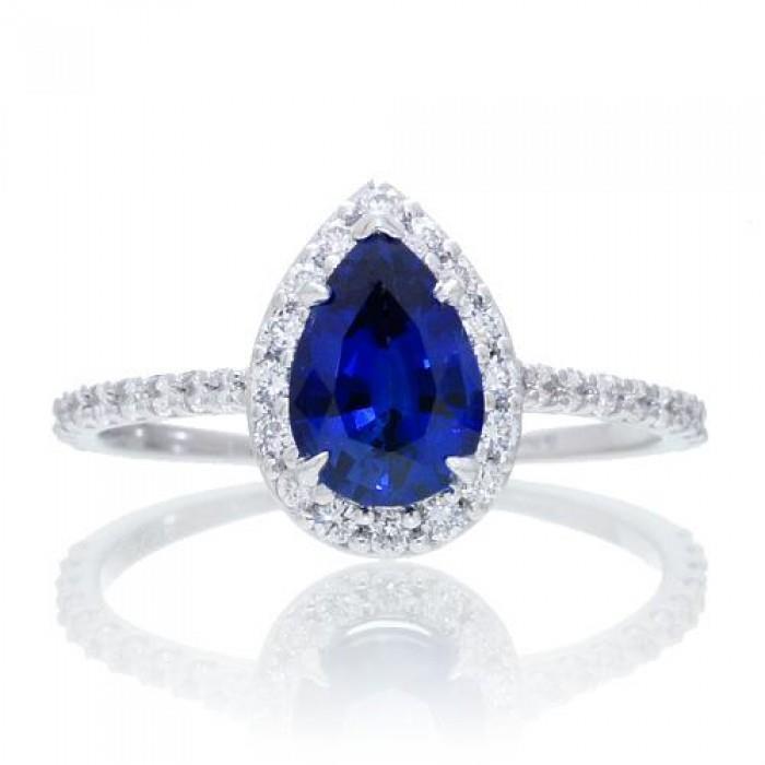 2,88 karat birnenschliff sri lanka blauer saphir-diamant-jubiläumsring