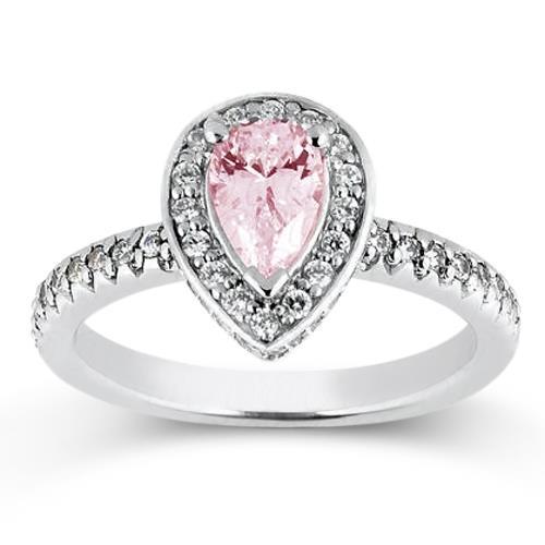 2.20 karat birnen-rosa-saphir-verlobungsring mit rundem diamant