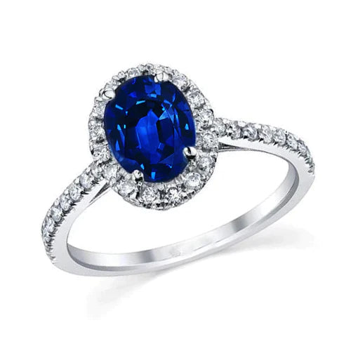 3 Karat Blauer Saphirring
