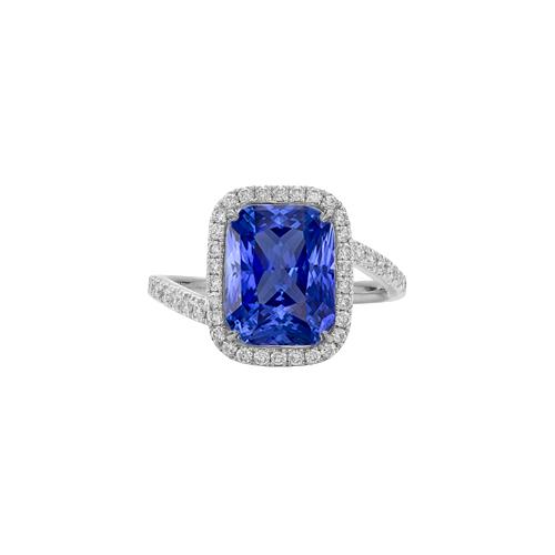 3 Karat Halo Blue Saphir Verlobungsring Tension Style Pave Diamant - harrychadent.ch