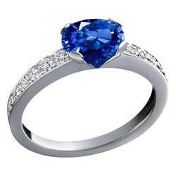 3.25 ct runder Sri Lanka Saphir Diamanten Ring Gold 14K