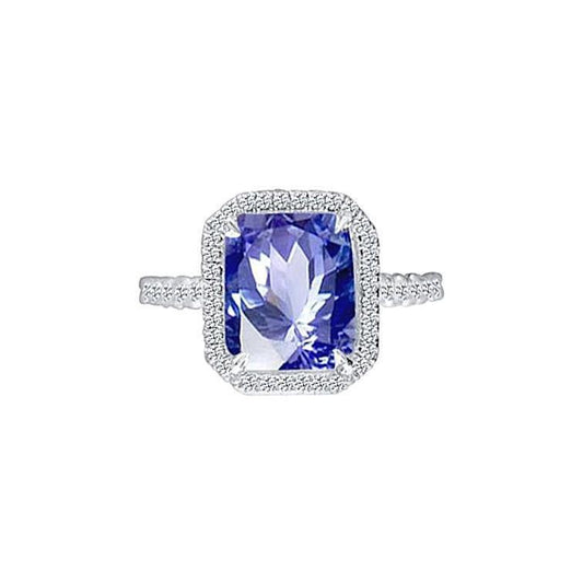 8.80 ct. Strahlender Verlobungsring mit Saphir und Diamanten aus Ceylon