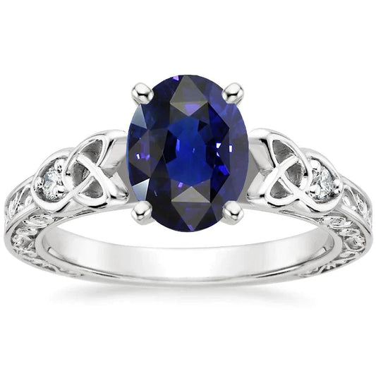 Antiker Ring Mit Blauem Saphir