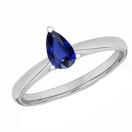 Birnenblauer Saphir Solitär-Verlobungsring 1 Karat Edelsteinschmuck - harrychadent.ch