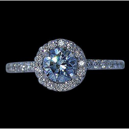 Blauer Diamantring