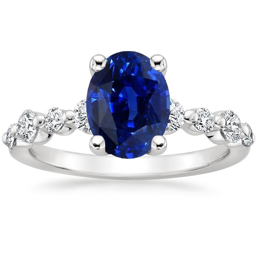 Blauer Saphir & Diamant Ring Oval 4,50 Karat Damenschmuck - harrychadent.ch