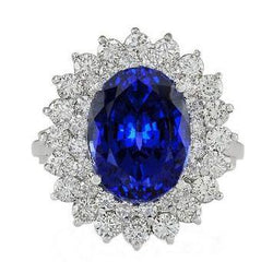 Blauer Saphir-Diamantring