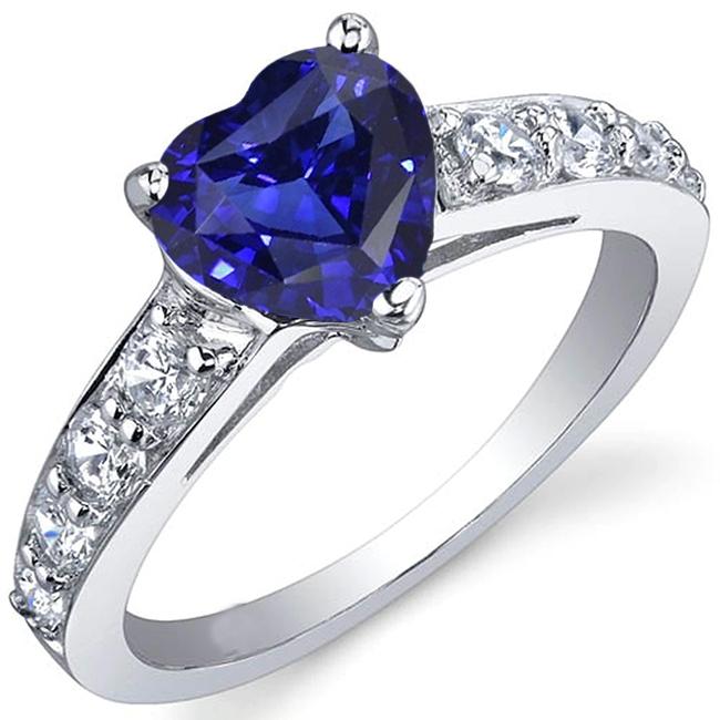 Blauer Saphir Edelstein Ring Herzschliff 3,50 Karat Krappenset Schmuck - harrychadent.ch