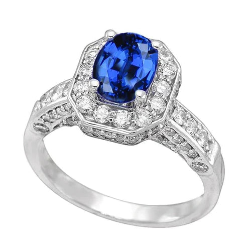 Blauer Saphir-Ring