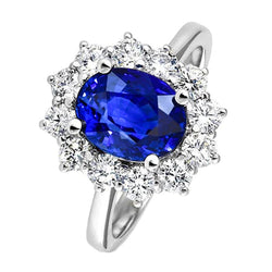 Blauer Saphir-Verlobungsring