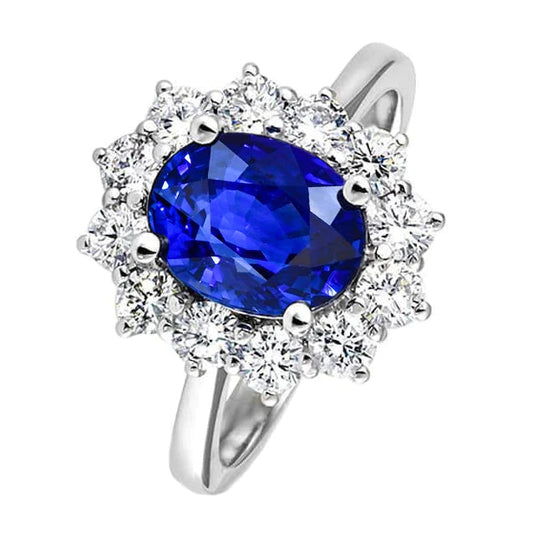Blauer Saphir-Verlobungsring