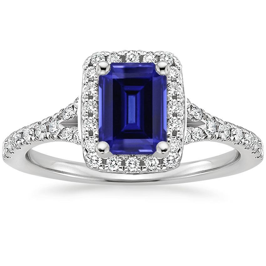 Blauer Smaragd-Ceylon-Saphir-Diamant-Verlobungsring 3 Karat - harrychadent.ch