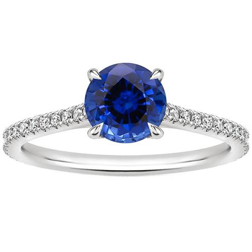 Damen Diamant Schmuck Akzent Rund Ceylon Saphir 2,50 Karat Gold - harrychadent.ch