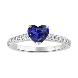 Damen Diamant Schmuck Gold Saphir Ring Kathedrale Fassung 2,50 Karat