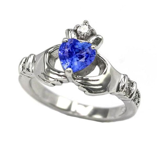 Damen Edelstein Ring Herz Hellblau Saphir 1.50 Karat Queen Style - harrychadent.ch