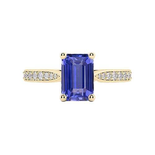 Damen Edelstein Schmuck Blauer Saphir Ring Akzent Diamanten 3 Karat - harrychadent.ch