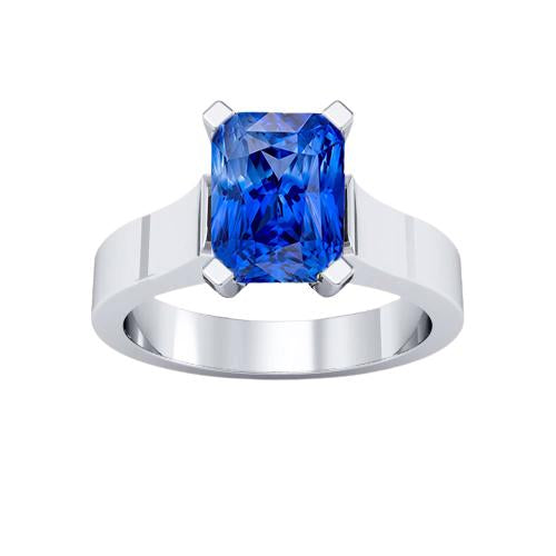 Damen Solitaire Edelstein Blauer Saphir Ring Tension Style 1.50 Karat - harrychadent.ch