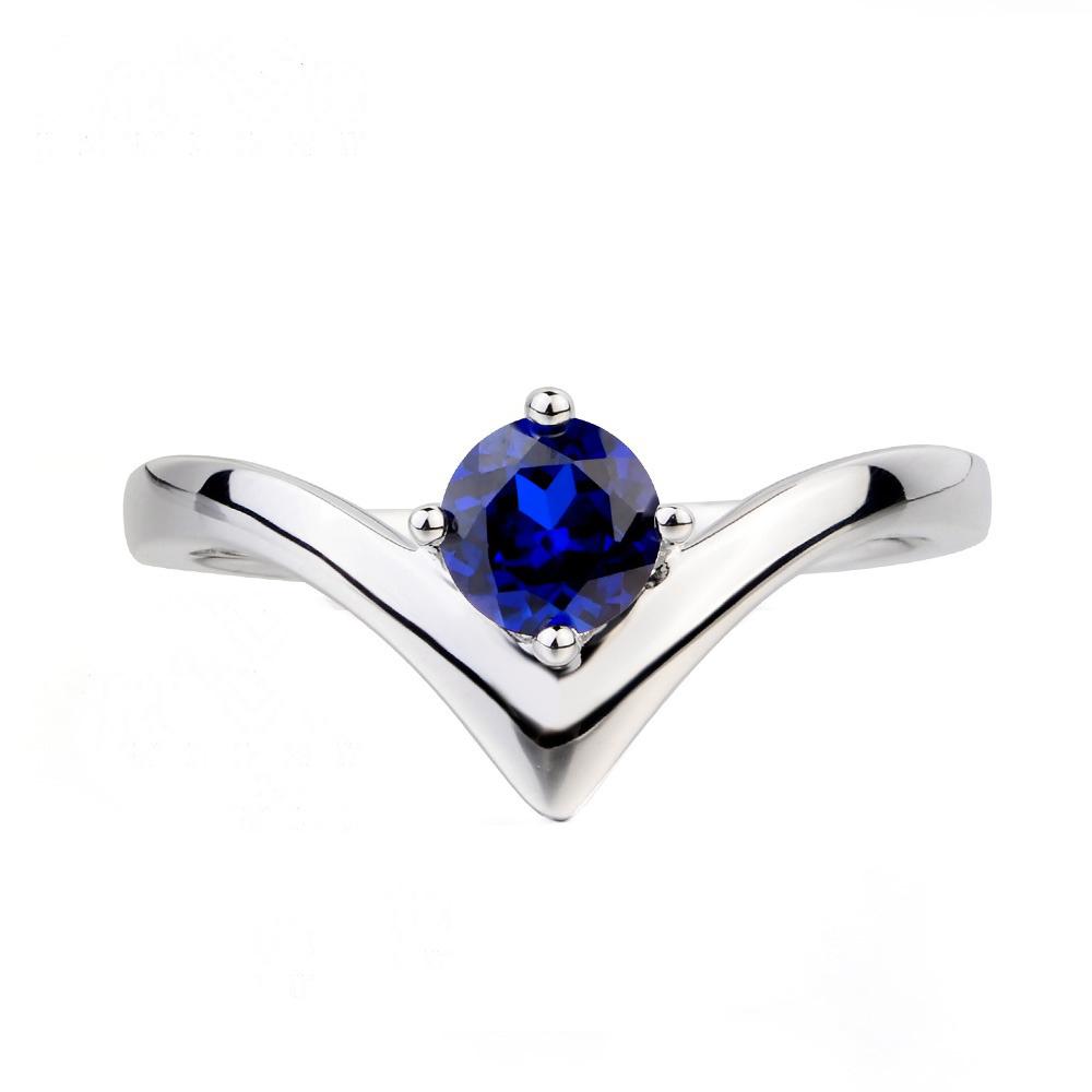 Damen Solitaire Ring Enhancer Rundschliff Blauer Saphir 1 Karat - harrychadent.ch