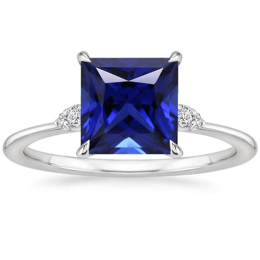 Damen-Verlobungsring Blauer Saphir und Diamant 5,25 Karat - harrychadent.ch