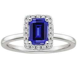 Damen Verlobungsring Smaragd Sri Lanka Saphir & Diamant 4 Karat