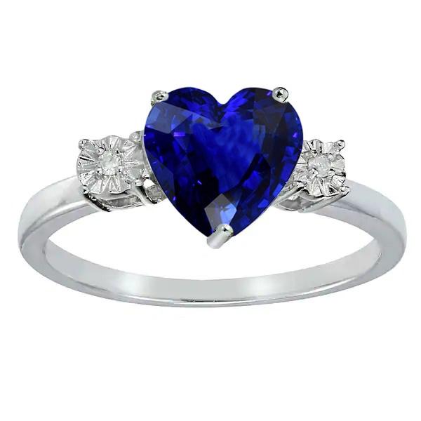 Diamant-Drei-Stein-Hochzeits-Herz-Ceylon-Saphir-Ring 2,50 Karat - harrychadent.ch