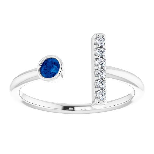 Diamant-Edelstein-Ring 0,48 Karat Ceylon Blauer Saphir - harrychadent.ch