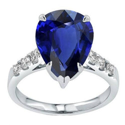 Diamant Ehering Birne Sri Lanka Saphir Krappen Set 5 Karat