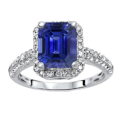 Diamant Halo Ehering Smaragd Sri Lanka Saphir 4 Karat