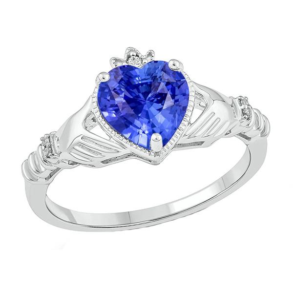 Diamant Herz Hellblauer Saphir Ring 2 Karat Damenschmuck - harrychadent.ch