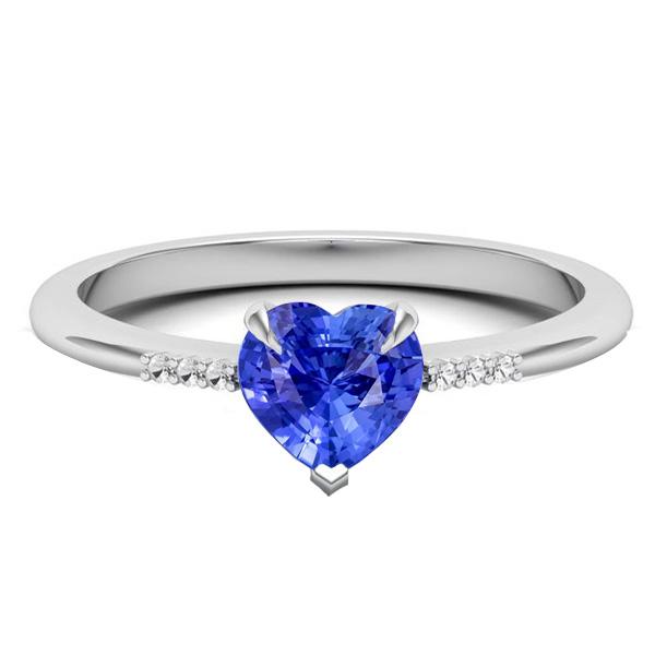 Diamant Herz Hellblauer Saphir Ring Krappenset 1,25 Karat Gold - harrychadent.ch