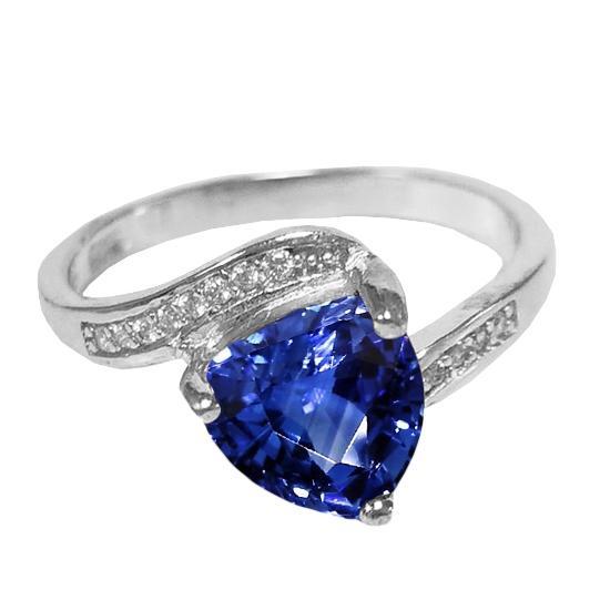Diamant-Jubiläums-Billionen-Saphir-Ring 2 Karat Twisted Style - harrychadent.ch
