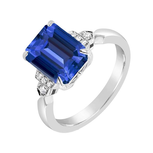 Diamant-Jubiläums-Smaragd-Ceylon-Saphir-Ring 3 Karat Schmuck - harrychadent.ch