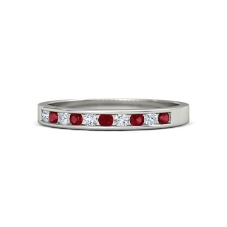 Diamant Rubin Hochzeitsjubiläumsband 1 Karat - harrychadent.ch