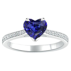 Diamant-Verlobungsring 3 Karat Gold Srilankan Saphir Konischer Schaft