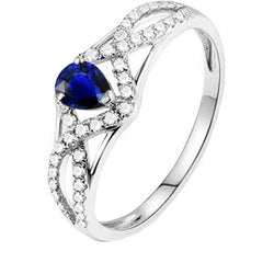 Diamantblauer Saphir-Verlobungsring Twisted Shank 2,50 Karat