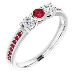 Diamantring 1,07 Karat Burmese Rubin Damen Schmuck Neu