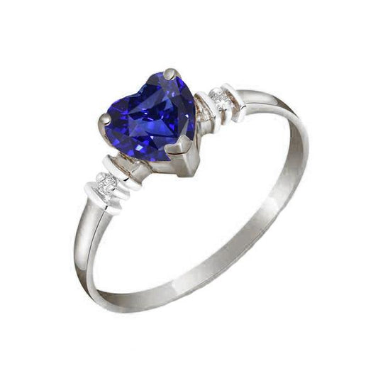 Drei-Stein-Ceylon-Saphir-Ring & kleine runde Diamanten 1,25 Karat - harrychadent.ch