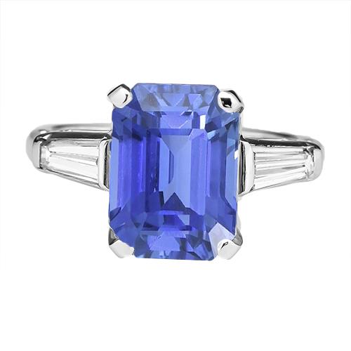 Edelstein 3 Stein Ring Smaragdblauer Saphir 2.50 Karat Damen Schmuck - harrychadent.ch