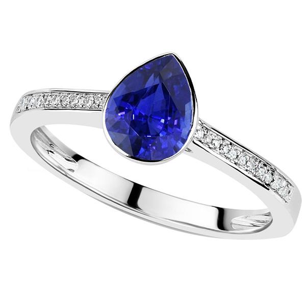 Edelstein Ehering Lünette Set Blauer Saphir & Diamanten 3 Karat - harrychadent.ch